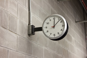 white clock on the wall