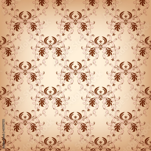 Plakat na zamówienie Vintage seamless with damask elements.