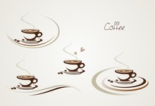 Hot Coffee , Cafeteria , Icon, Business Logo Design