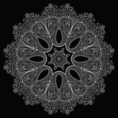 Sticker - Mandala. Indian decorative pattern.