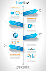 Wall Mural - Social Media and Cloud concept Infographic