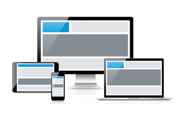 Aufkleber - Simple and effective responsive web design idea concept vector