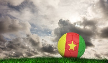 Aufkleber - Composite image of football in cameroon colours