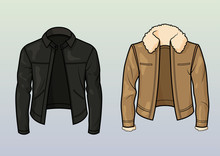 Classic And Aviator Style Leather Jacket