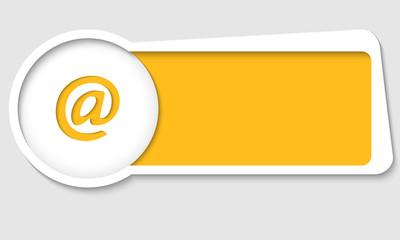 Leinwandbilder - vector text box for insertion text with email icon