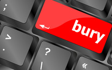 Bury Word On Computer Keyboard Key