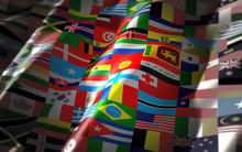 World Flags On One Colorful Flag