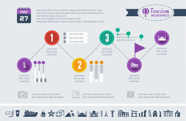 Sticker - Travel Infographic Template.