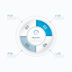 Vector circle business steps concept. Infographic elements.