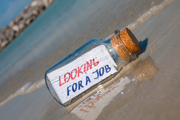 Wall Mural - Bottle with a message 