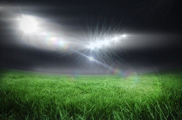 Aufkleber - Football pitch under bright lights