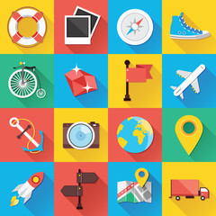 Poster - Modern Flat Icons for Web and Mobile Applications Set 8