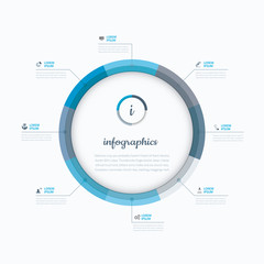 Poster - Infographic business web template vector blue options
