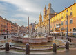 Rome - Piazza Navona in morning and Fountain of Neptune