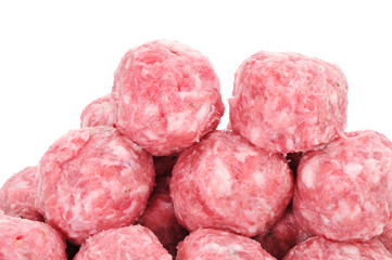 Wall Mural - raw meatballs