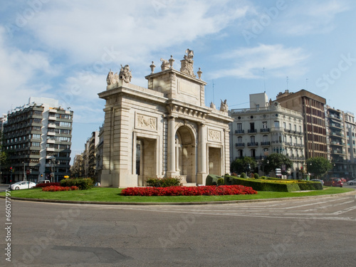 Plaza De La Puerta Del Mar Valencia Spain Buy This Stock Photo