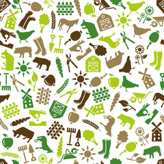 Wall Mural - farm seamless pattern