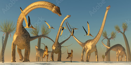Nowoczesny obraz na płótnie Diplodocus Dinosaur Journey
