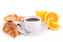 Coffee Cup And Croissant