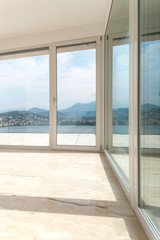 Beautiful penthouse, empty living room