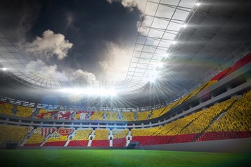 Poster - Composite image of digitally generated spanish national flag