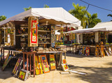 Fototapeta Morze - Stall with colorful souvenirs