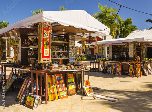 Stall with colorful souvenirs Poster Mural XXL