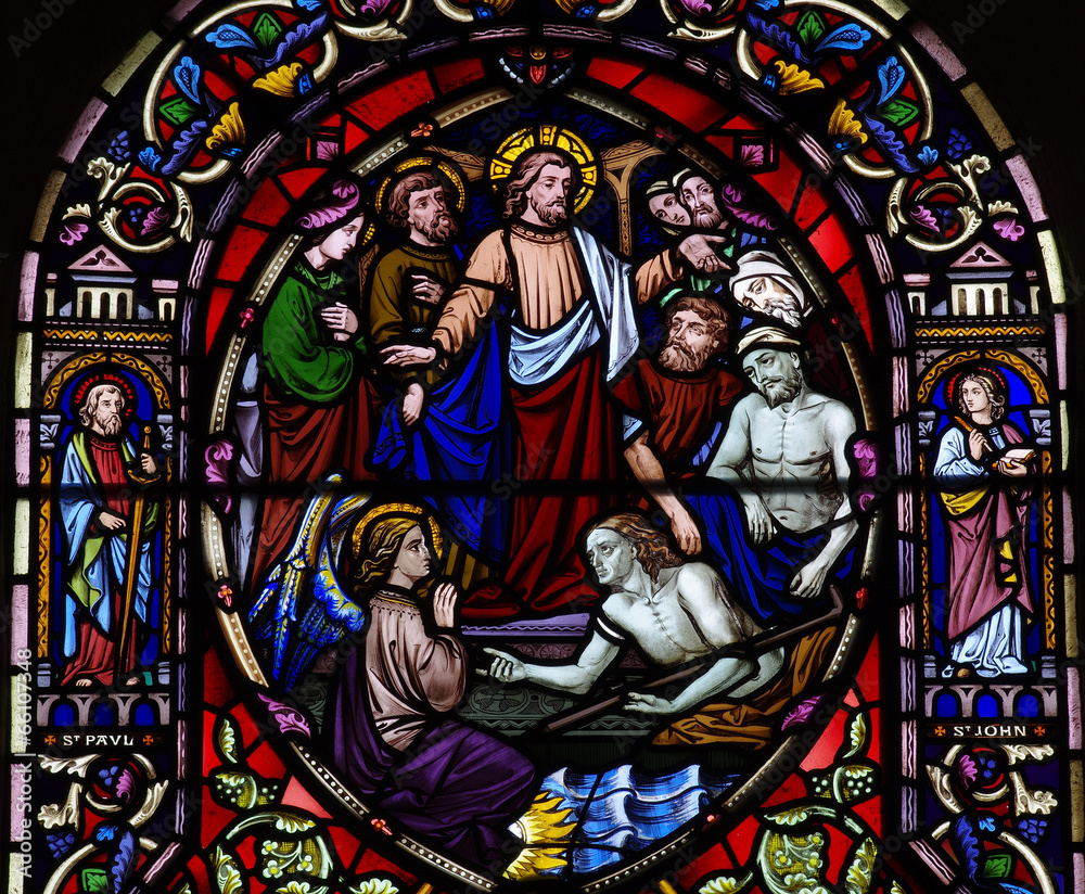 Jesus appears after Resurrection - obrazy, fototapety, plakaty 