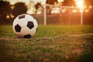 Canvas Print - Soccer sunset