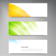 Wall Mural - Set of modern vector banners with lines