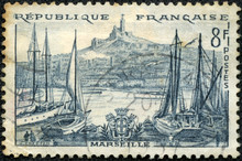 Stamp Printed In The France Shows Port Marseilles