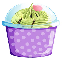 Canvas Print - A lavender cupcake container