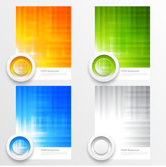 Wall Mural - Set of modern vector banners with lines