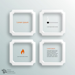 Infographics Background White Frame