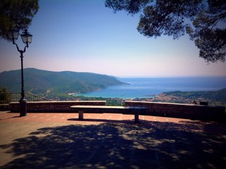 Wall Mural - Panoramic viewpoint in San Piero, Elba island