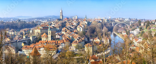 Naklejka na szybę Panorama of Bern, Switzerland