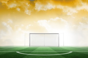 Aufkleber - Football pitch under yellow sky