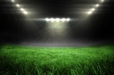 Aufkleber - Football pitch with bright lights