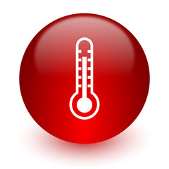 Poster - thermometer red computer icon on white background