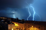 Fototapeta Tęcza - thunderstorm