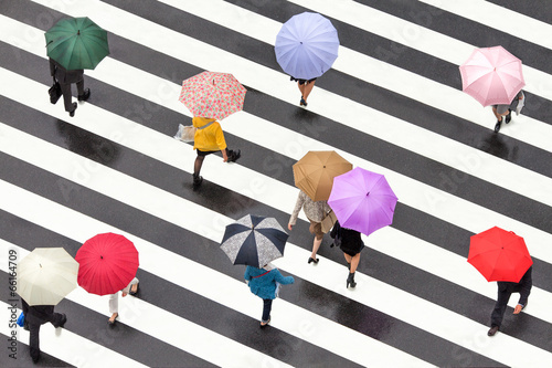 Naklejka na szybę Bunte Regenschirme