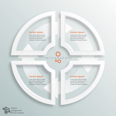 Wall Mural - Infographics Vector Background 4-Step Process