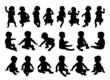 © whiteisthecolor - big set of little baby silhouettes