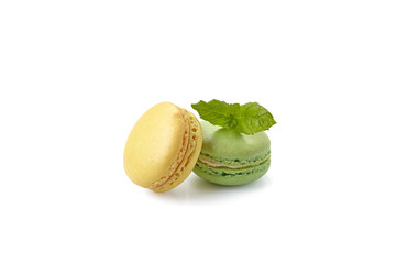 Wall Mural - macaroons on white