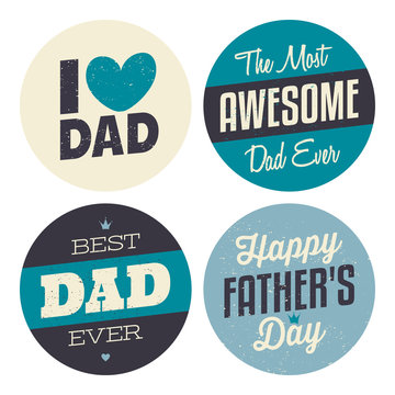 Wall Mural -  - father's day stickers collection