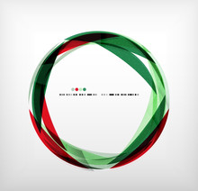 Red Green Ring - Business Abstract Bubble