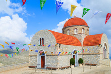 A View Of A Church On Greek Island, Kalymnos, Greece