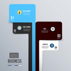 Wall Mural - modern design minimal infographic template
