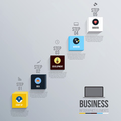 Wall Mural - modern design minimal infographic template