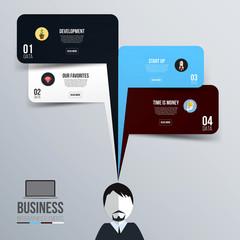 Wall Mural - modern design minimal infographic template